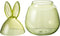 J-Line voorraadpot Konijn - glas - groen - small - paasdecoratie