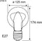 Paulmann - Modern Classic Edition - LED Globe Kopspiegel E27 G125 600lm 6,5W 2700K dimbaar zwart mat