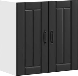 vidaXL - Keukenwandkast - Lucca - bewerkt - hout - zwart