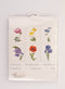 Thea Gouverneur - Borduurpakket met telpatroon - 3085A - Voorgesorteerde DMC Garens - 6 Bloemportretten - Aida - 6 cm x 17 cm - DIY Kit