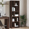 vidaXL - Boekenkast - 57x28,5x174 - cm - bewerkt - hout - bruin - eikenkleurig