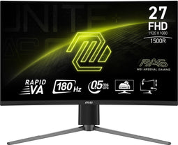 MSI MAG 27C6PF - Monitor - 27" Full HD 180Hz VA gebogen 1500R - Zwart
