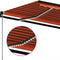 vidaXL - Luifel - handmatig - uittrekbaar - met - LED - 450x350 - cm - oranje - en - bruin