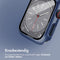 imoshion Screenprotector - Geschikt voor Apple Watch Series 4 / 5 / 6 / SE - 44mm - Full Cover Hard Case / Beschermend Hoesje - Donkerblauw