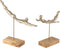 J-Line decoratie Figuur Zwemmer - polyresin/hout - zilver - 2 stuks