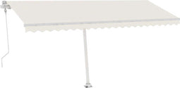 vidaXL - Luifel - vrijstaand - automatisch - 500x350 - cm - crèmekleurig