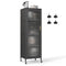 Coast Metalen Keukenkast - 5 Etages met 3 Verstelbare Planken - Zwart - 45 x 40 x 141 cm
