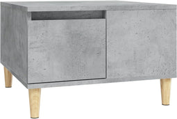 vidaXL - Salontafel - 55x55x36,5 - cm - bewerkt - hout - betongrijs