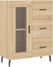 vidaXL - Dressoir - 69,5x34x90 - cm - bewerkt - hout - sonoma - eikenkleurig