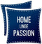HOME LINGE PASSION - HP72087 - Set van 2 kussenslopen 50 x 70 cm - Eendenblauw (2 stuks)