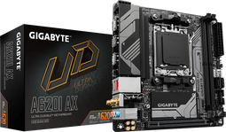 Gigabyte A620I AX - Mini ITX Moederbord - AMD AM5 DDR5 96GB 2.5Gbps Ethernet Wi-Fi 6E Bluetooth 5.3