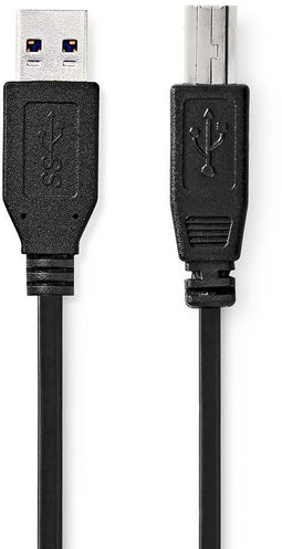 Nedis CCGB61100BK20 - USB A naar USB B Kabel - 200cm - Zwart