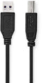 Nedis CCGB61100BK20 - USB A naar USB B Kabel - 200cm - Zwart