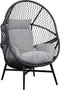 House Nordic Fauteuil Rosario - Fauteuil - Bohemian stijl - Zwart - 74x73x103cm