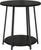 vidaXL - Salontafel - Set - van - 2 - - - Zwart - Eikenhout - en - Metaal
