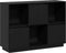 vidaXL - Dressoir - 110,5x35x80 - cm - massief - grenenhout - zwart