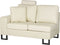 STOCKHOLM II - Hoekbank - Crème/Beige - Linkszijdig - Leer