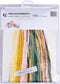 Thea Gouverneur - Borduurpakket met telpatroon - 429 - Voorgesorteerde DMC Garens - Vrede Roos - Linnen - 44 cm x 65 cm - DIY Kit