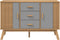 vidaXL - Dressoir - OLDEN - 114x43x73,5 - cm - massief - grenenhout - grijs - en - bruin