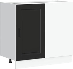 vidaXL - Keuken - onderkast - Porto - bewerkt - hout - zwart