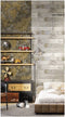 Noordwand Behang Friends & Coffee The World Map metallic en grijs