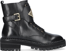 Liu Jo Pink 127 - Dames Veterboots - Zwart Gladleer - Maat 38