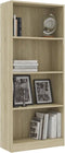 vidaXL - Boekenkast - met - 4 - schappen - 60x24x142 - cm - bewerkt - hout - sonoma - eik