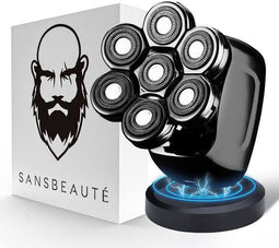 Sansbeauté® SkullSharp PRO - Scheerapparaat - 7D flexibele scheerkop - Zwart