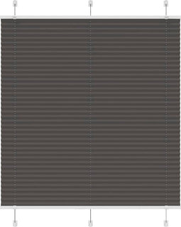 vidaXL - Plissé - rolgordijn - 115x100cm - stofbreedte - 114,4cm - polyester - zwart