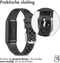 iMoshion Bandje Geschikt voor Fitbit Luxe/Zwart - iMoshion Siliconen sport band zilveren gesp zonder pinnetje - Grijs