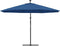 vidaXL - Zweefparasol - met - LED-verlichting - 350 - cm - azuurblauw
