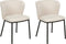 Set van 2 eetkamerstoelen MINA Gebroken wit