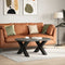 vidaXL - Salontafelpoten - 2 - st - X-vormig - 70x(42-43) - cm - staal - zwart