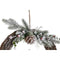 Kerstkroon DKD Home Decor Natuurlijk vlechtwerk ananas Besneeuwd 32 x 7 x 32 cm (2 Stuks)