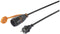 Sygonix SY-5597570 Stroom Verlengkabel 16 A Zwart, Oranje 5 m H07RN-F 3G 1,5 mm² Afsluitbaar, Weerbestendig