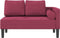 vidaXL - Chaise - longue - met - kussens - fluweel - wijnrood