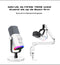 FIFINE TAM8 - USB/XLR Studio microfoon - Flexibele Arm met kabelgoot - RGB - Wit