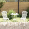 vidaXL - 3-delige - Tuin - Bistro - Set - Witte - Gietaluminium