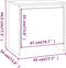 vidaXL - Nachtkastjes - 2 - st - 45x34x44,5 - cm - bewerkt - hout - wit