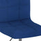 vidaXL - Eetkamerstoel - draaibaar - stof - blauw