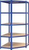 vidaXL - Opbergrek - 5-laags - 5 - st - staal - & - bewerkt - hout - blauw