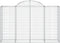 vidaXL - Schanskorven - 6 - st - gewelfd - 200x50x120/140 - cm - ijzer