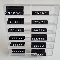 Klika - Prijscassette Vitrine 6mm zwart/wit - 3 stuks