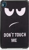 iMoshion Tablet Hoes Geschikt voor Nokia T10 - iMoshion Design Trifold Bookcase - Zwart /Don't touch