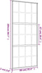 vidaXL - Schuifdeur - 90x205 - cm - mat - ESG-glas - en - aluminium - goudkleurig