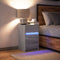 vidaXL - Nachtkastje - met - LED-verlichting - bewerkt - hout - grijs - sonoma
