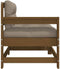 vidaXL - Tuinstoel - met - kussens - massief - grenenhout - honingbruin