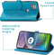 iMoshion Hoesje Geschikt voor Motorola Moto G 5G Hoesje Met Pasjeshouder - iMoshion Mandala Bookcase - Turquoise