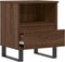 vidaXL - Nachtkastje - 40x35x50 - cm - bewerkt - hout - bruin - eikenkleur