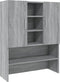 vidaXL - Wasmachinekast - bewekrt - hout - grijs - sonoma - eikenkleurig